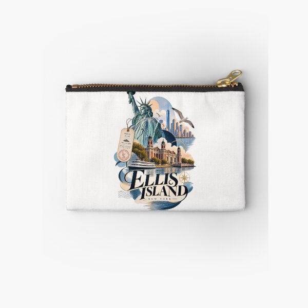 Item preview, Ellis Island New York with Statue of Liberty and Manhattan designed and sold by Places On Earth.