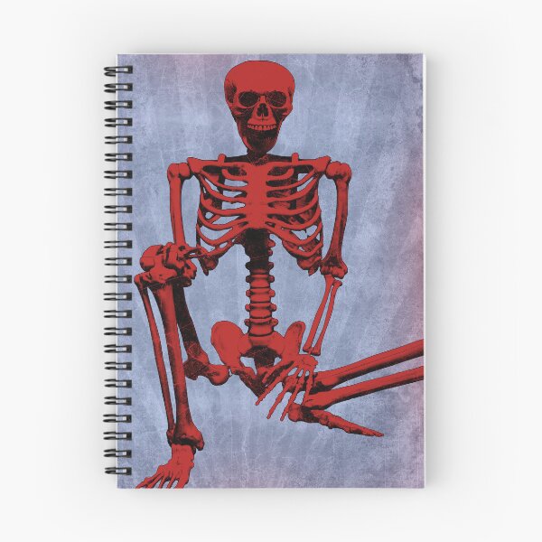 Item preview, Red Sitting Human Skeleton Anatomical Bones Memento Mori designed and sold by Ghoul Enterprises.