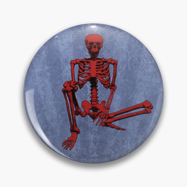 Item preview, Red Sitting Human Skeleton Anatomical Bones Memento Mori designed and sold by Ghoul Enterprises.