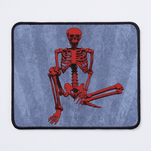 Item preview, Red Sitting Human Skeleton Anatomical Bones Memento Mori designed and sold by Ghoul Enterprises.