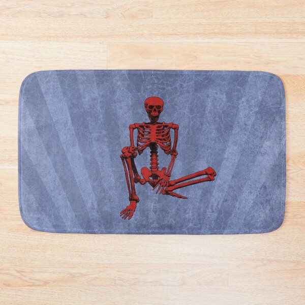 Item preview, Red Sitting Human Skeleton Anatomical Bones Memento Mori designed and sold by Ghoul Enterprises.