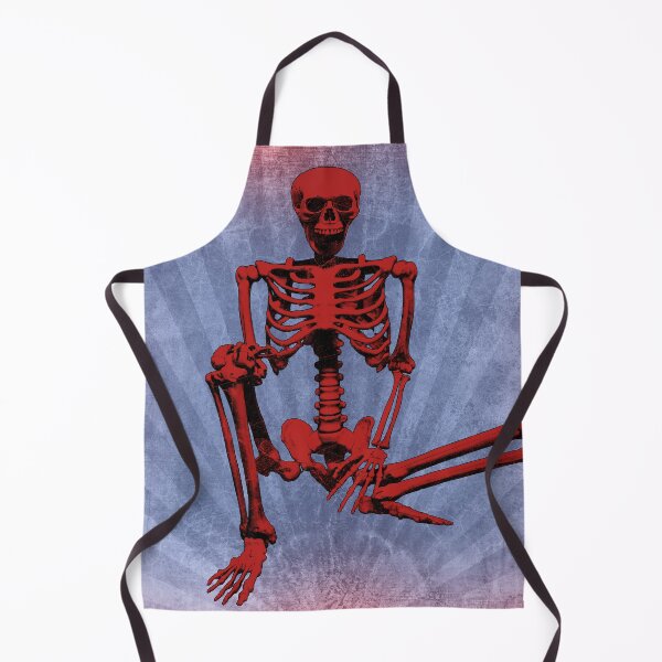 Item preview, Red Sitting Human Skeleton Anatomical Bones Memento Mori designed and sold by Ghoul Enterprises.