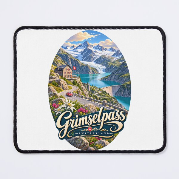Item preview, Grimsel Pass Switzerland Alpine Road Above Turquoise Reservoirs designed and sold by Places On Earth.