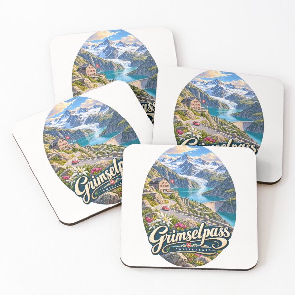 Item preview, Grimsel Pass Switzerland Alpine Road Above Turquoise Reservoirs designed and sold by Places On Earth.