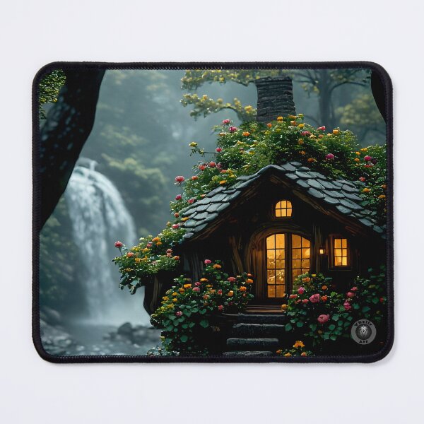Item preview, Whimsical Wildflower Forest Cabin designed and sold by Vhelir-Art.