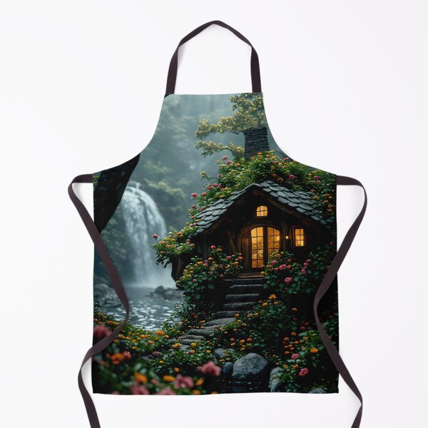 Item preview, Whimsical Wildflower Forest Cabin designed and sold by Vhelir-Art.