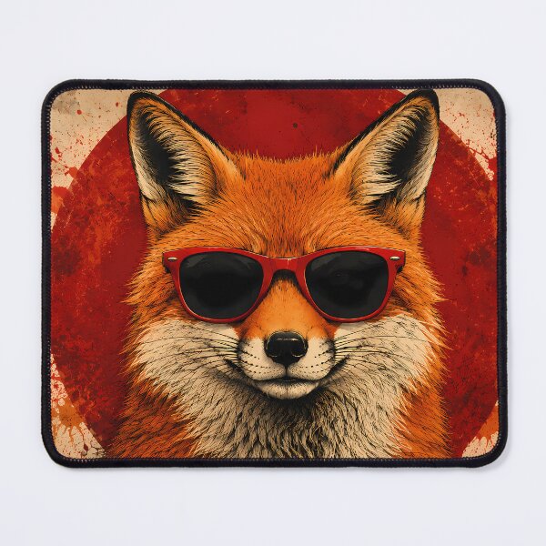 Item preview, Retro Fox Sunglasses Vintage Art designed and sold by RkskArt.