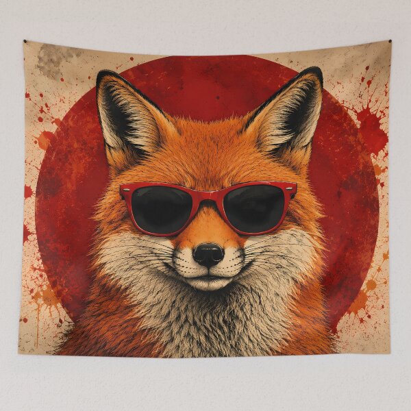 Item preview, Retro Fox Sunglasses Vintage Art designed and sold by RkskArt.