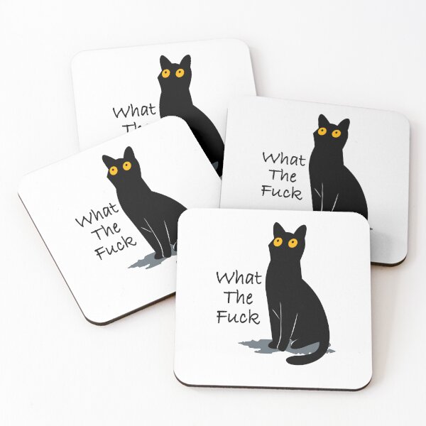 Item preview, Cat what the fuck designed and sold by PurrfectHome.