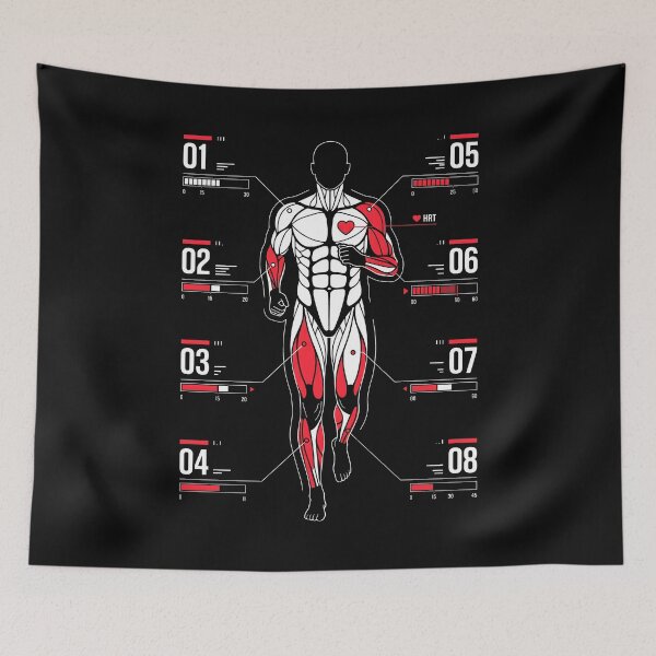 Item preview, Athletic Biometric Telemetry - Muscular Anatomy Runner HUD designed and sold by SplashTastic.