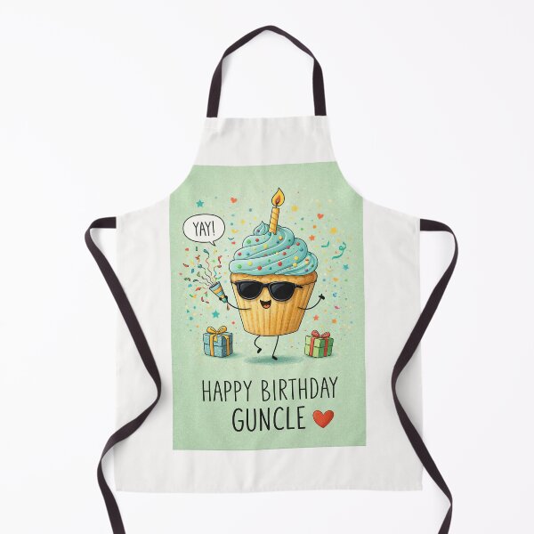 Item preview, Happy Birthday Guncle Cupcake Celebration with Candle Confetti and Gifts designed and sold by Places On Earth.