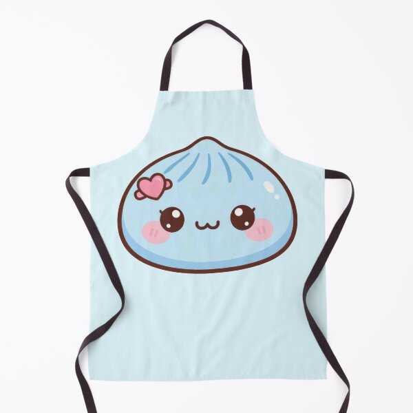 Item preview, Cute Blue Squishy Dumpling with Heart Bandage – Kawaii Food Character designed and sold by EmeraldeaArt.