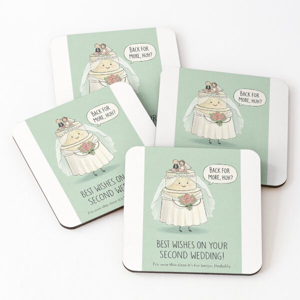 Item preview, Second Wedding Congratulations with Bridal Cake and Funny Marriage Humor designed and sold by Places On Earth.