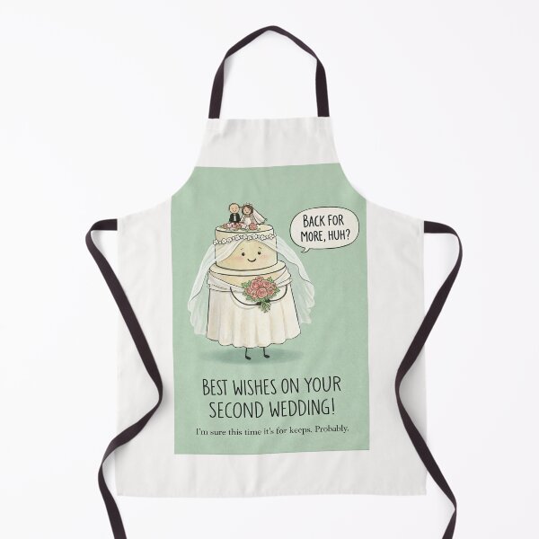 Item preview, Second Wedding Congratulations with Bridal Cake and Funny Marriage Humor designed and sold by Places On Earth.