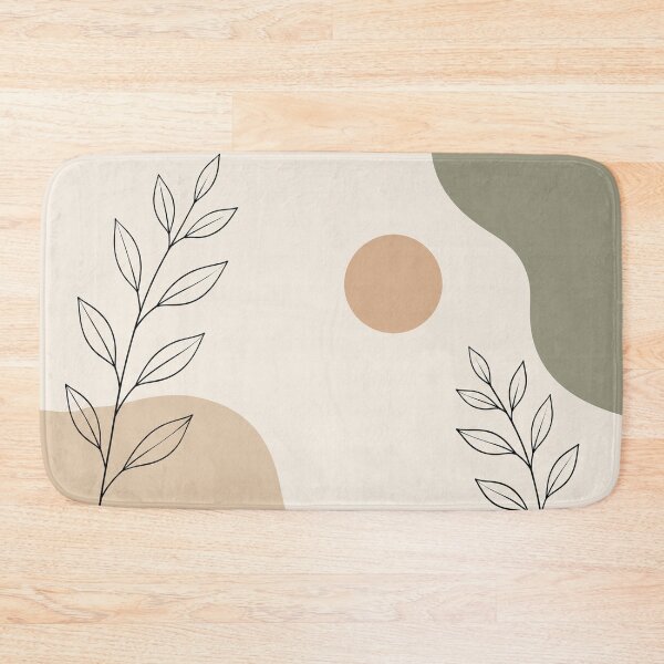 Item preview, Minimalist Sage Botanical Shower Curtain Bath Mat & Duvet Cover designed and sold by StickyStick Studio.