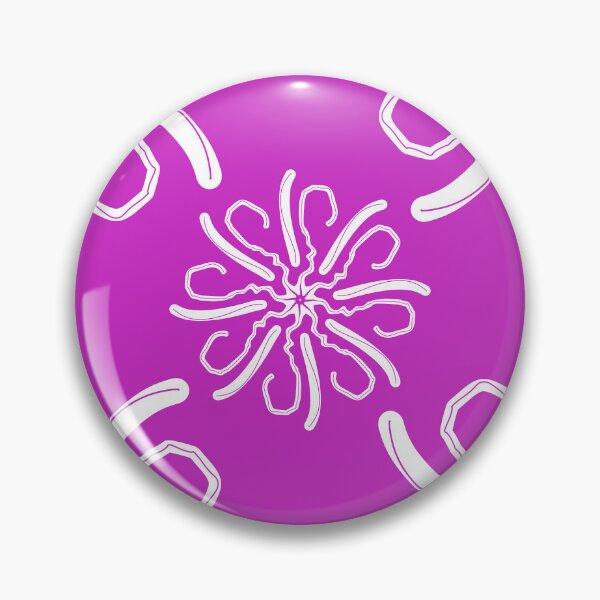 Item preview, Geometric floral design in magenta and white – Modern symmetrical pattern designed and sold by Martapp.