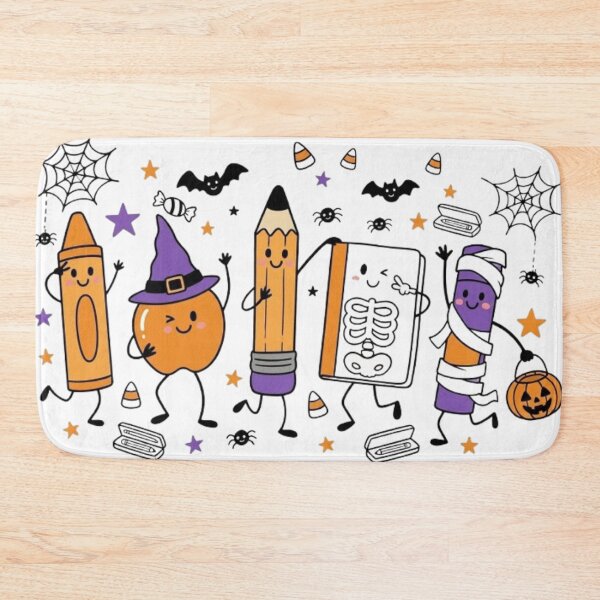Item preview, Cute Halloween Teacher Doodles Shirt, Crayon Apple Pencil Book Mummy Crayon Tee, Spooky Teacher Shirt, Back to School Halloween Gift designed and sold by Ditstyle.