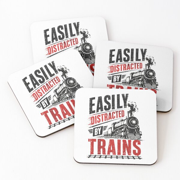 Item preview, Easily Distracted By Trains Railfan Locomotive Enthusiast designed and sold by HumansStuck12.