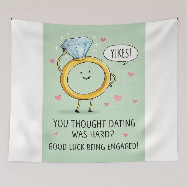 Item preview, Funny Engagement Congratulations with Diamond Ring and Dating Humor designed and sold by Places On Earth.