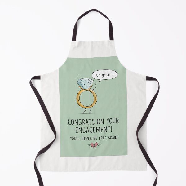Item preview, Sarcastic Engagement Congratulations with Diamond Ring and Freedom Joke designed and sold by Places On Earth.