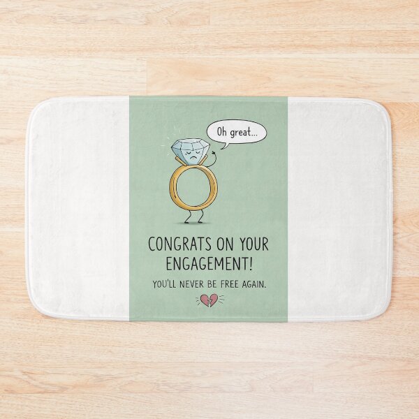 Item preview, Sarcastic Engagement Congratulations with Diamond Ring and Freedom Joke designed and sold by Places On Earth.