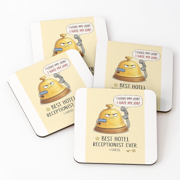 Item preview, Funny Hotel Receptionist Appreciation with Reception Bell and Work Humor designed and sold by Places On Earth.