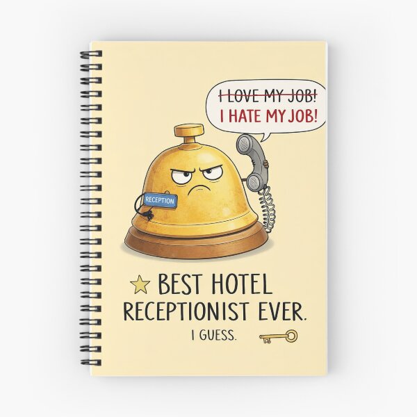 Item preview, Funny Hotel Receptionist Appreciation with Reception Bell and Work Humor designed and sold by Places On Earth.