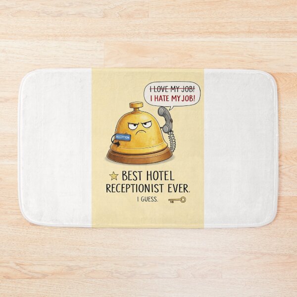 Item preview, Funny Hotel Receptionist Appreciation with Reception Bell and Work Humor designed and sold by Places On Earth.