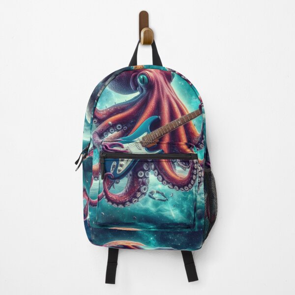 Item preview, Octopus playing guitar in space designed and sold by JALNERVION SHOP.