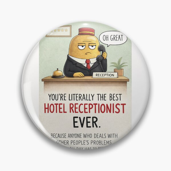 Item preview, Best Hotel Receptionist Appreciation with Front Desk and Guest Service Humor designed and sold by Places On Earth.