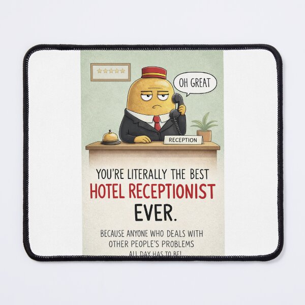 Item preview, Best Hotel Receptionist Appreciation with Front Desk and Guest Service Humor designed and sold by Places On Earth.
