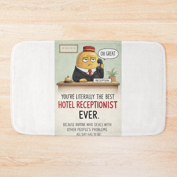 Item preview, Best Hotel Receptionist Appreciation with Front Desk and Guest Service Humor designed and sold by Places On Earth.