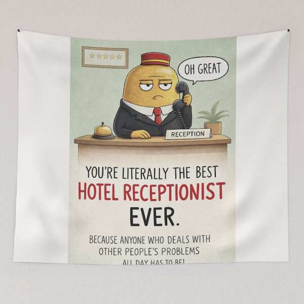 Item preview, Best Hotel Receptionist Appreciation with Front Desk and Guest Service Humor designed and sold by Places On Earth.