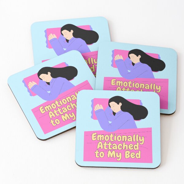 Item preview, Emotionally Attached to My Bed Funny Quote designed and sold by jianina-alondra.