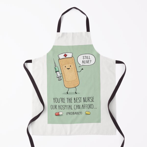 Item preview, Funny Best Nurse Appreciation with Bandage Character and Syringe Humor designed and sold by Places On Earth.