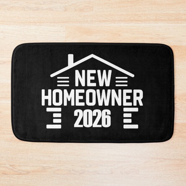 Item preview, New Homeowners 2026 white Modern Silhouette designed and sold by EmeraldeaArt.