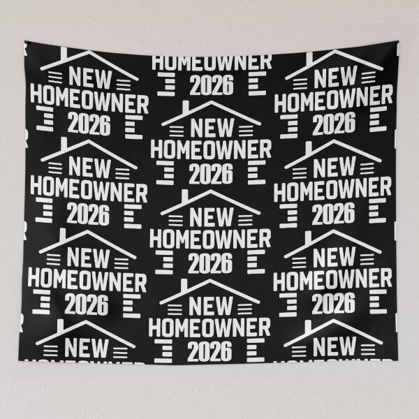 Item preview, New Homeowners 2026 white Modern Silhouette designed and sold by EmeraldeaArt.