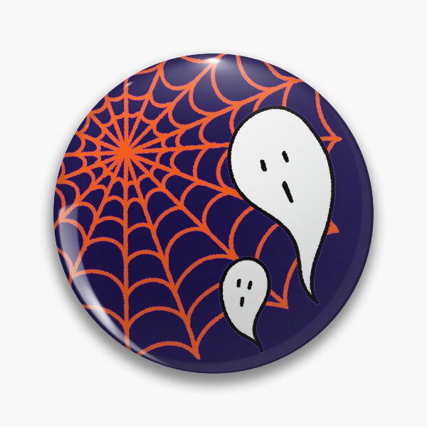 Item preview, Cute Orange Spider Web and Little Ghosts Halloween Design designed and sold by ubborn.