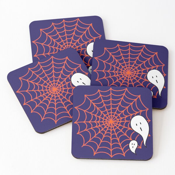 Item preview, Cute Orange Spider Web and Little Ghosts Halloween Design designed and sold by ubborn.