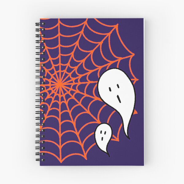 Item preview, Cute Orange Spider Web and Little Ghosts Halloween Design designed and sold by ubborn.