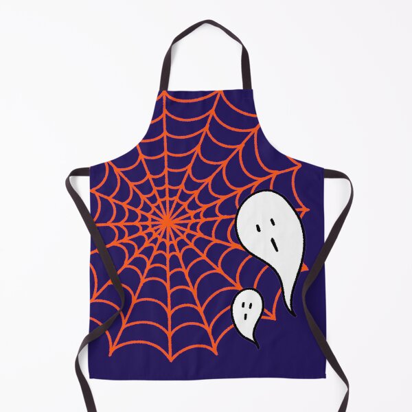 Item preview, Cute Orange Spider Web and Little Ghosts Halloween Design designed and sold by ubborn.