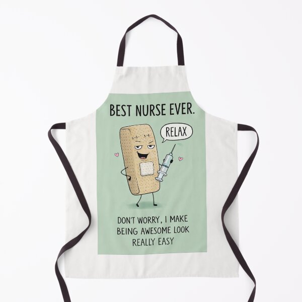 Item preview, Best Nurse Ever with Bandage Character Syringe and Nursing Humor designed and sold by Places On Earth.