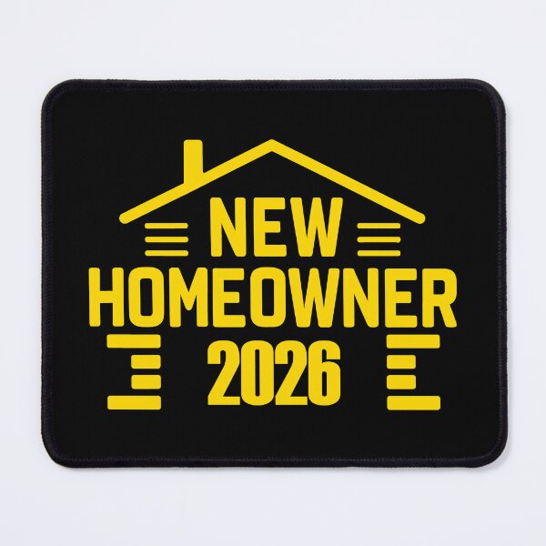 Item preview, New Homeowners 2026 yellow Modern Silhouette designed and sold by EmeraldeaArt.