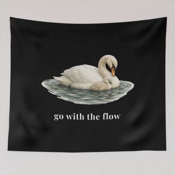 Item preview, Floating Swan on Water, Go With the Flow designed and sold by Joneneee.