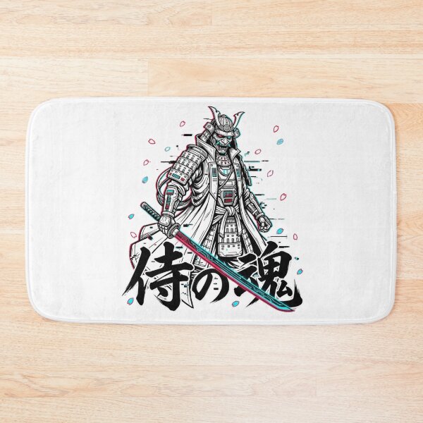 Item preview, Cyberpunk Oni Samurai Soul of the Samurai Glitch Kanji T-Shirt designed and sold by KreatoLab.