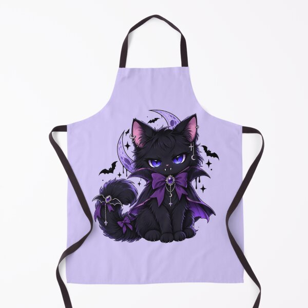 Item preview, Cute Vampire Black Cat Gothic Purple Moon designed and sold by HimikoDesk.