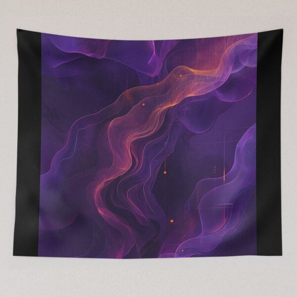 Item preview, Purple Futuristic Fluid Waves Abstract Digital designed and sold by FestivityFinds.