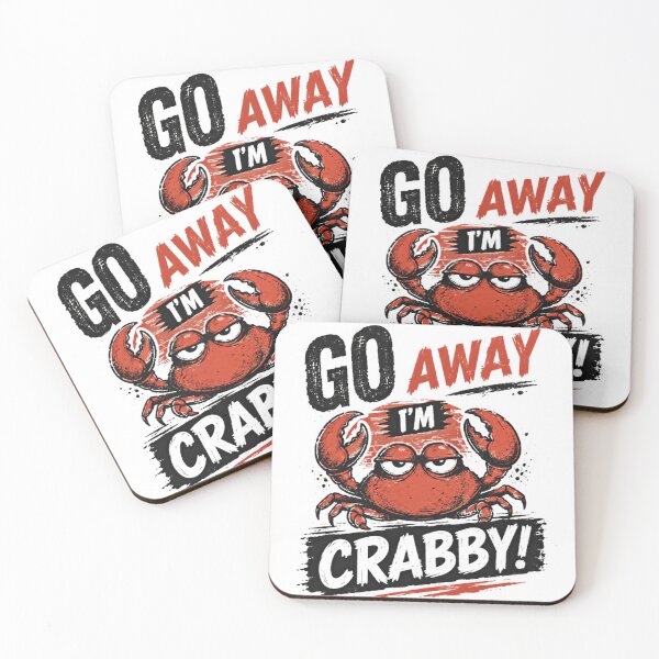 Item preview, Go Away I'm Crabby! Grumpy Crab Mood Introvert Ocean designed and sold by RetroMini2026.
