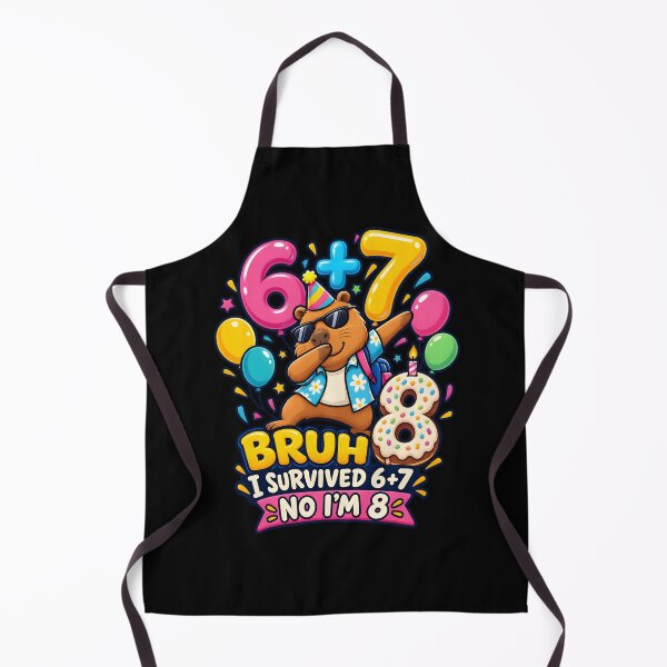 Item preview, Bruh I Survived 6 Plus 7 Now I Am 8 Birthday Art designed and sold by DailySparks.