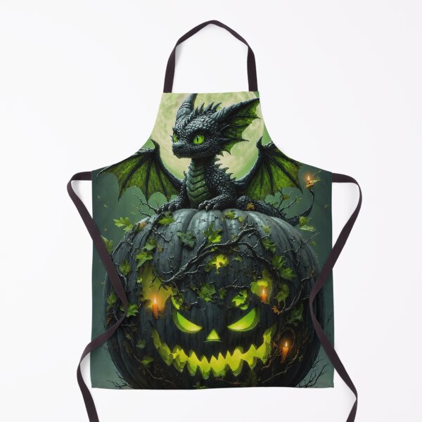 Item preview, Halloween Dragon Pumpkin – Spooky Green Dragon Fantasy Halloween Art designed and sold by DrakariArt.